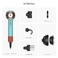 Фен для волосся з технологією швидкого сушіння Dyson Supersonic Nural™ hair dryer Color: Ceramic Patina/Topaz - Фото 6
