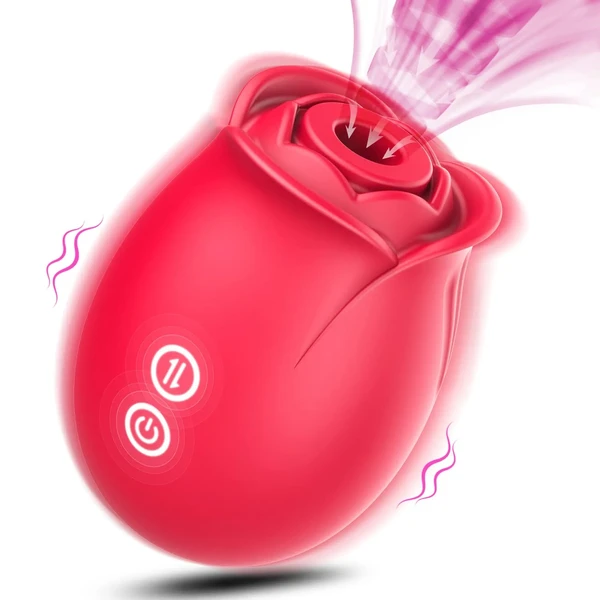 Вибратор для женщин Sex Toys Rose Dildo Vibrator - Upgraded Adult Toys with 5 Sucking & Vibrating Modes for Women Clitoral Nipple, Rose Sucker Sex Toy Clitoral G Spot Vibrators for Woman Couples Adult Sex Games