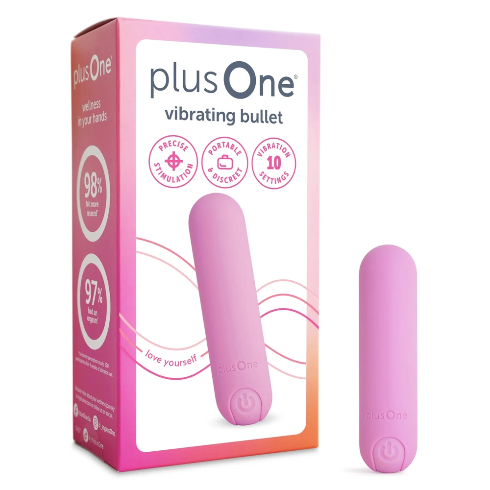 Міні-вібратор для жінок plusOne Bullet Mini Vibrator for Women Color: Light Pink