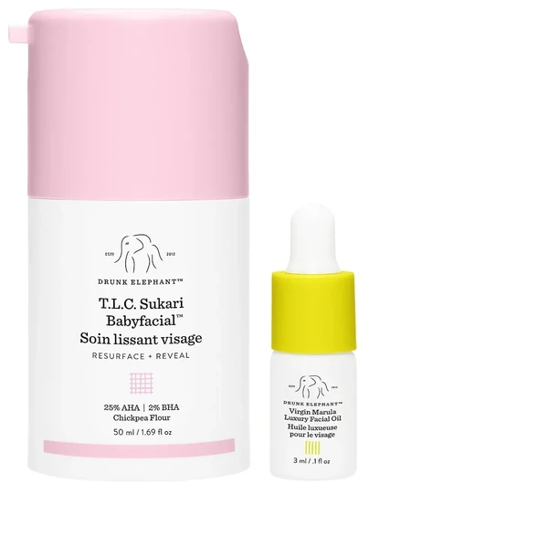 Омолоджуюча маска Drunk Elephant T.L.C. Sukari Babyfacial™ AHA + BHA Mask 1.69 oz/ 50 mL