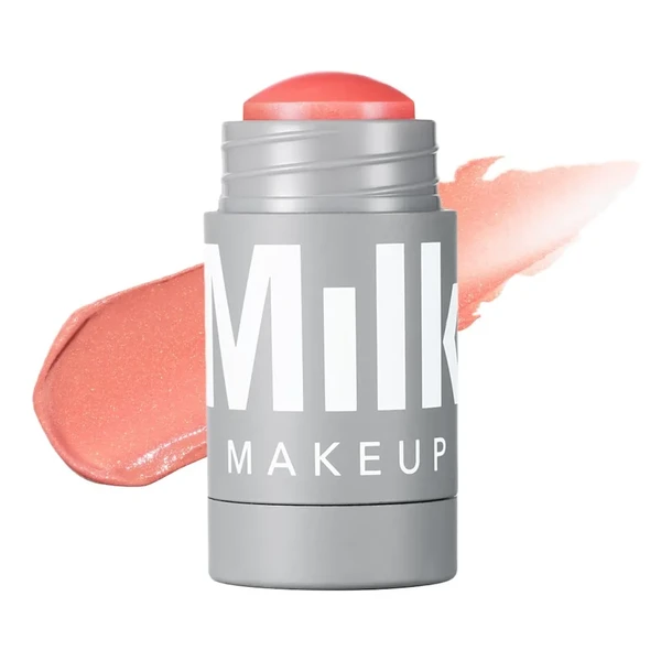 Кремовий рум'янець для губ і щік MILK MAKEUP Lip + Cheek Cream Blush Stick Color: Perk - coral with shimmer Size 0.21 oz/ 6 g