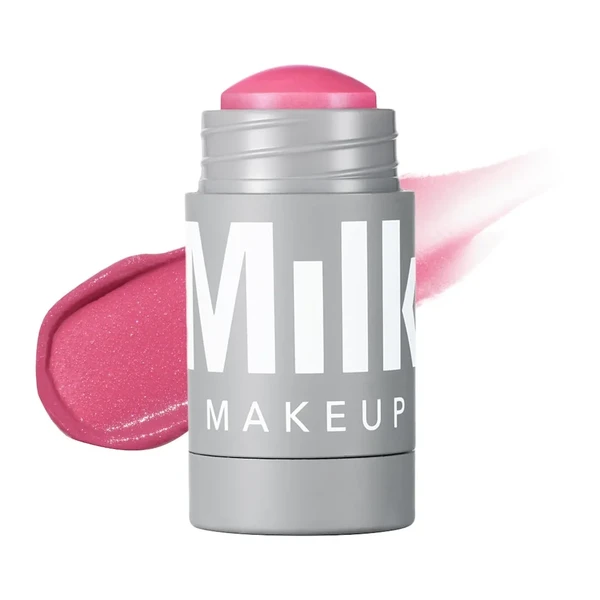 Кремовий рум'янець для губ і щік MILK MAKEUP Lip + Cheek Cream Blush Stick Color: Rally - mauve with shimmer Size 0.21 oz/ 6 g