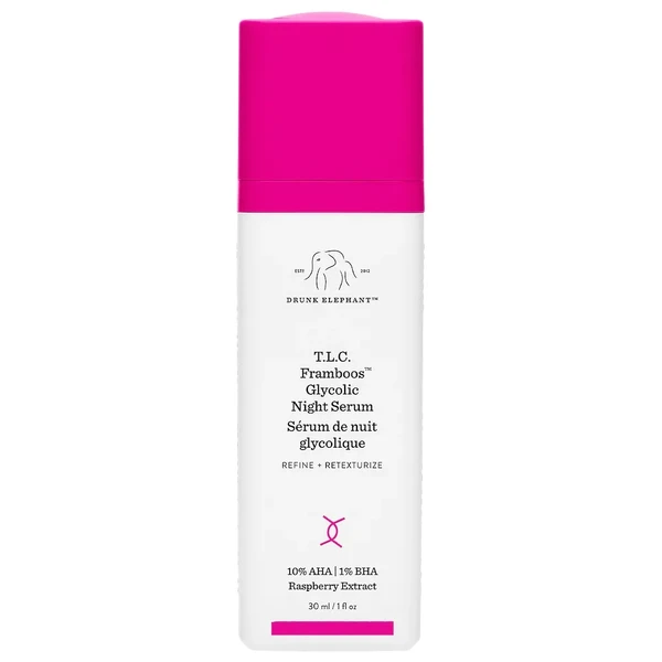 Нічна сироватка Drunk Elephant T.L.C. Framboos™ Glycolic Resurfacing Night Serum 1 oz/ 30 mL
