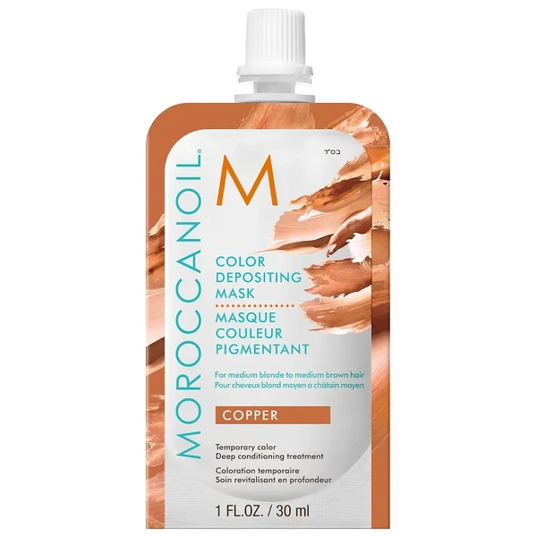 Маска для волосся, зволоження, блиск Moroccanoil Mini Color Depositing Mask Copper Color: Copper Size 1 oz