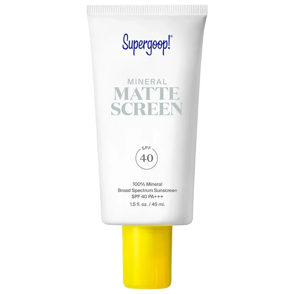 Сонцезахисний крем Supergoop! Mineral Mattescreen Sunscreen SPF 40 1.5 oz/ 45 mL