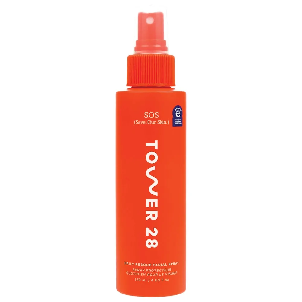 Успокаивающий спрей для лица Tower 28 Beauty SOS Daily Rescue Facial Spray with Hypochlorous Acid 4 oz/ 120 mL