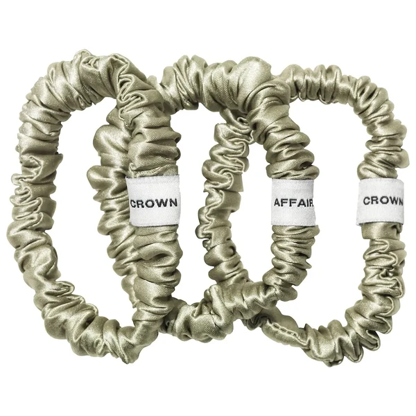 Шовкові резинки для волосся Crown Affair The Silk Scrunchie No. 001 Set