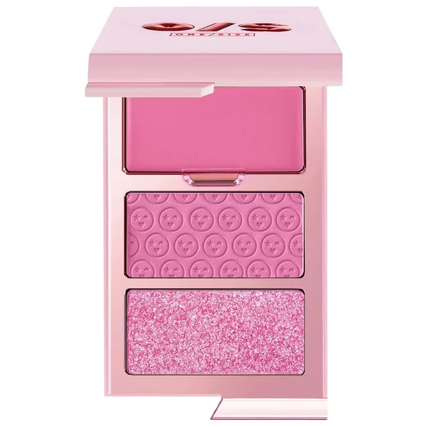Рум'яна для обличчя з 3D ефектом ONE/SIZE by Patrick Starrr Cheek Clapper 3D Blush Trio Palette Attention Seeker - True Bubblegum Pink Blush Trio