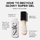 Зволожуючий сяючий гель Saie Mini Glowy Super Gel Lightweight Dewy Highlighter Color: Sunglow - warm golden bronze Size 0.5 oz / 15 mL - Фото 11
