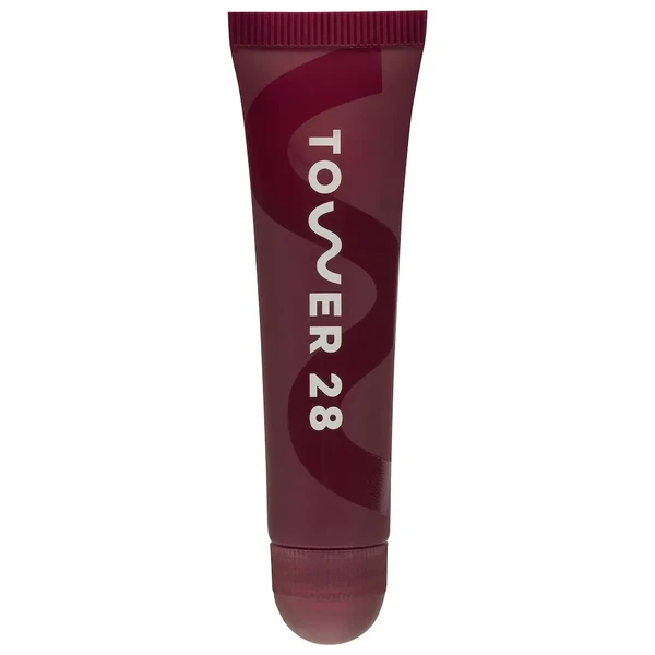 Зволожуючий бальзам для губ Tower 28 Beauty LipSoftie™ Hydrating Tinted Lip Treatment Balm Color: Ube Vanilla - sheer burgundy Size 0.38 oz / 11 g