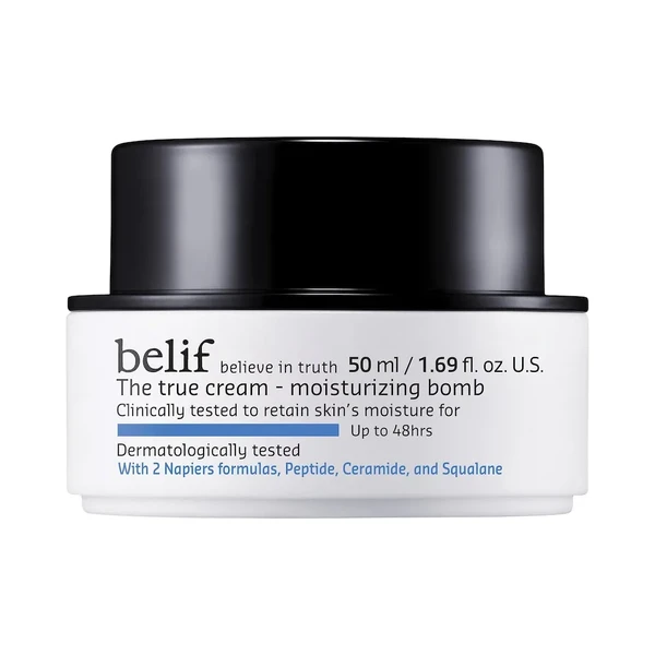 Зволожуючий крем для обличчя з пептидами belif The True Cream Moisturizing Bomb with Peptide and Ceramide 1.69 oz / 50 ml