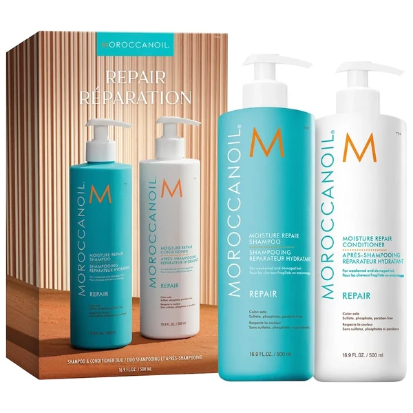 Шампунь та кондиціонер з кератином Moroccanoil Repair Shampoo and Conditioner Jumbo Set