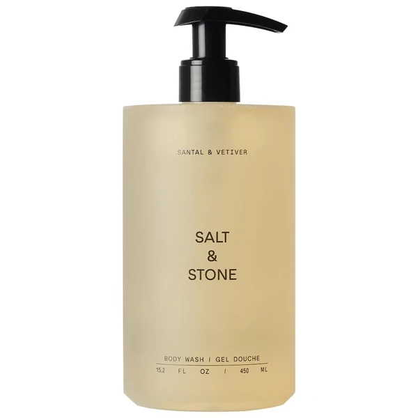 Заспокійливий гель для душу Salt & Stone Santal & Vetiver з ніацинамідом та пробіотиками Refillable Body Wash Scent: Santal & Vetiver 15.2 oz