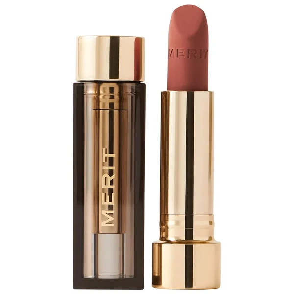 Матова помада MERIT Signature Lip Lightweight Matte Lipstick Color: Antibes - soft peach Size 0.10 oz