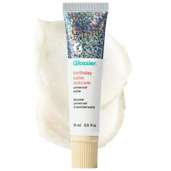 Зволожуючий бальзам для губ Glossier Balm Dotcom Lip Balm and Skin Salve Color: Birthday - soft shimmer clear Size 0.5 oz / 15 mL