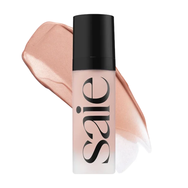 Зволожуючий сяючий гель Saie Mini Glowy Super Gel Lightweight Dewy Highlighter Color: Roseglow - universal rose gold glow Size 0.5 oz