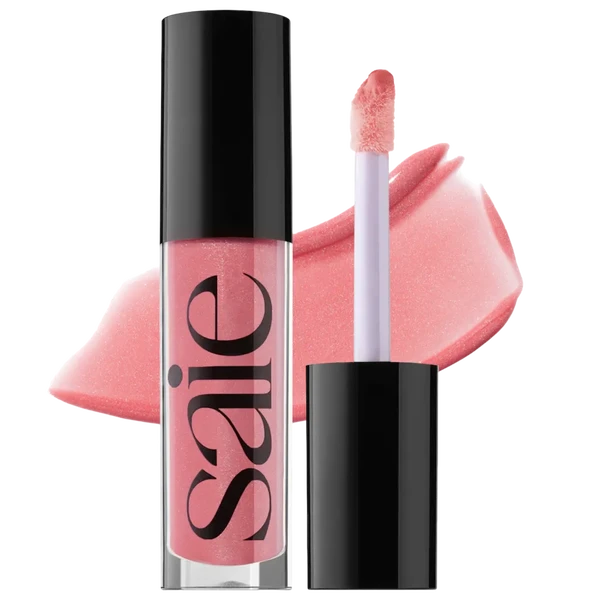 Зволожуючий блиск для губ Saie Glossybounce™ High-Shine Hydrating Lip Gloss Oil Color: Disco - pinky rose shimmer Size 0.17 oz / 5 ml