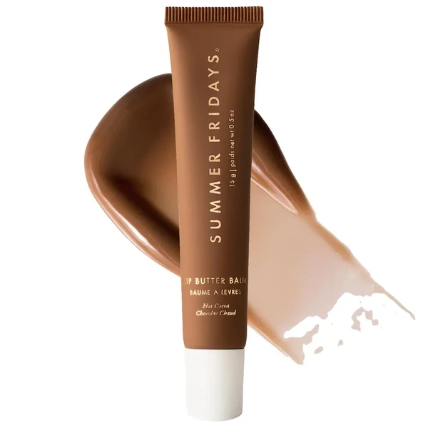 Бальзам для губ Summer Fridays Lip Butter Balm for Hydration & Shine Color: Hot Cocoa - sheer warm chocolate Size 0.5 oz / 15 g