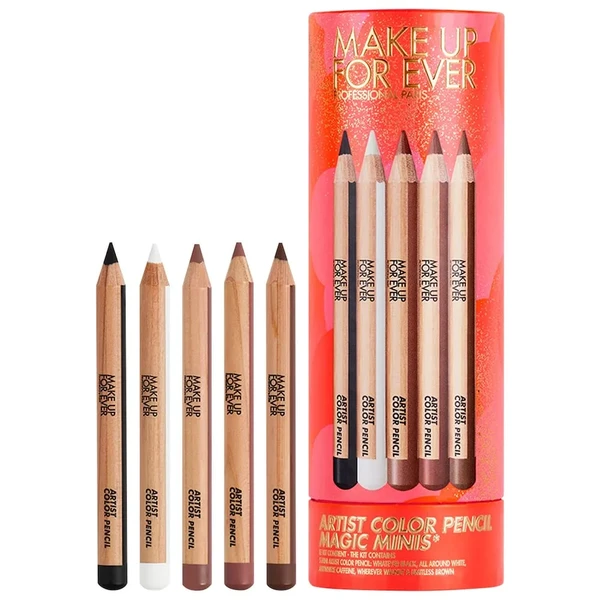 Набір 5-ти міні олівців для губ та очей MAKE UP FOR EVER Mini Artist Color Pencil Lipliner & Eyeliner Kit