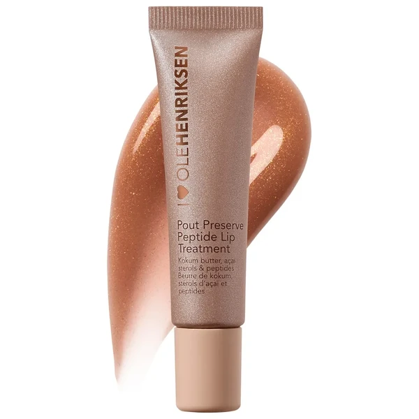 Зволожуючий догляд для губ OLEHENRIKSEN Pout Preserve Hydrating Peptide Lip Treatment Color: Creme Brulee Glimmer Size 0.4 oz / 12 ml