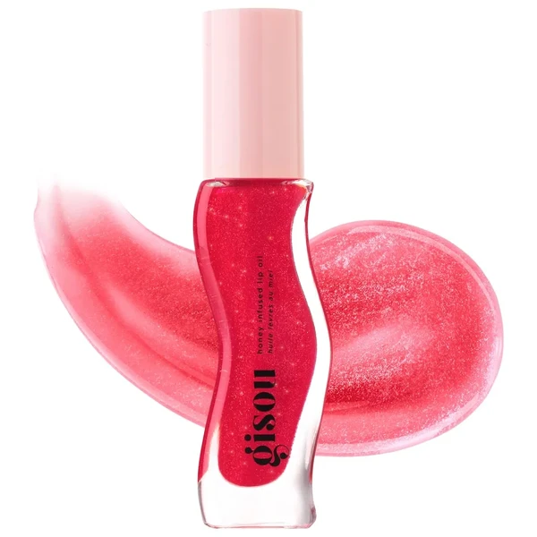 Зволожуюча олія для губ з медом Gisou Honey Infused Hydrating Lip Oil Shimmer, Cherry On The Cake, 8 ml