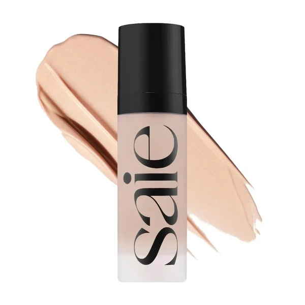 Зволожуючий сяючий гель Saie Mini Glowy Super Gel Lightweight Dewy Multipurpose Illuminator Color: Warmglow - universal soft warm gold Size 0.5 oz / 15 mL