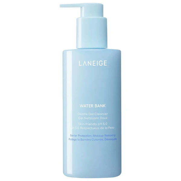 Ніжний гель для вмивання LANEIGE Water Bank Gentle Gel Cleanser with Hyaluronic Acid Size: 8.45 oz / 250 ml
