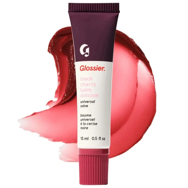 Зволожуючий бальзам для губ Glossier Balm Dotcom Lip Balm and Skin Salve Color: Black Cherry - deep burgundy red Size 0.5 oz / 15 mL