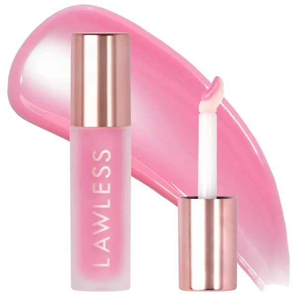 Зволожуючий блиск для губ LAWLESS Forget The Filler Lip Plumper Line Smoothing Gloss Color: Velvet Daisy - rosy pink Size 0.11 oz / 3.3 mL