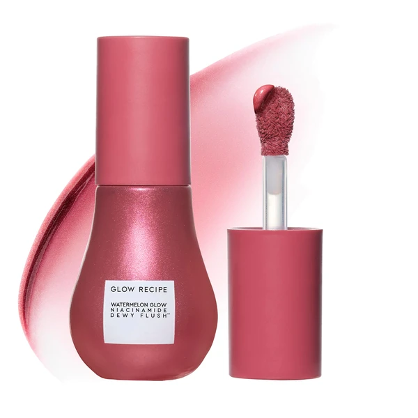Румяна с ниацинамидом и эффектом сияния Glow Recipe Watermelon Glow Niacinamide Dewy Flush - Brightening Serum Blush Color: Berry Flush - Natural Berry Mauve Size .4 oz / 12 ml