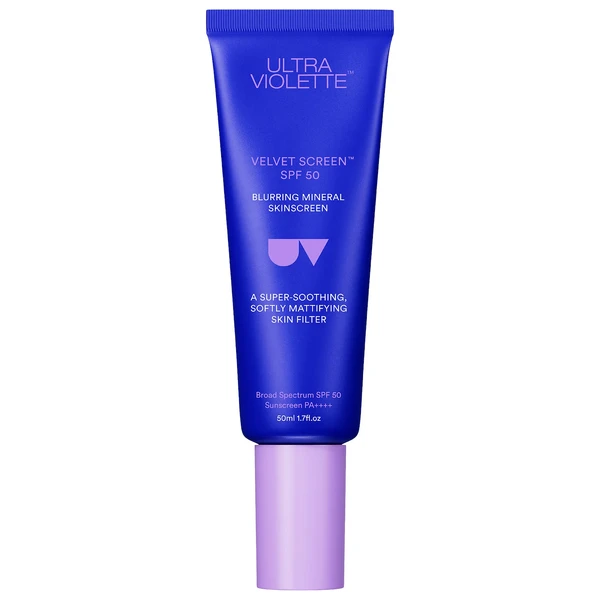 Мінеральний матуючий сонцезахисний крем для обличчя Ultra Violette Velvet Screen SPF 50 Mattifying Mineral Fragrance Free Facial Sunscreen Size: 1.76 oz / 50 mL
