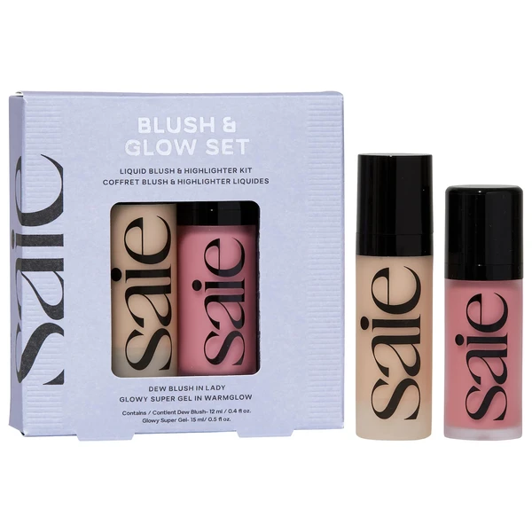 Набір Saie для сяючих щік: Dew Blush + Glowy Super Gel