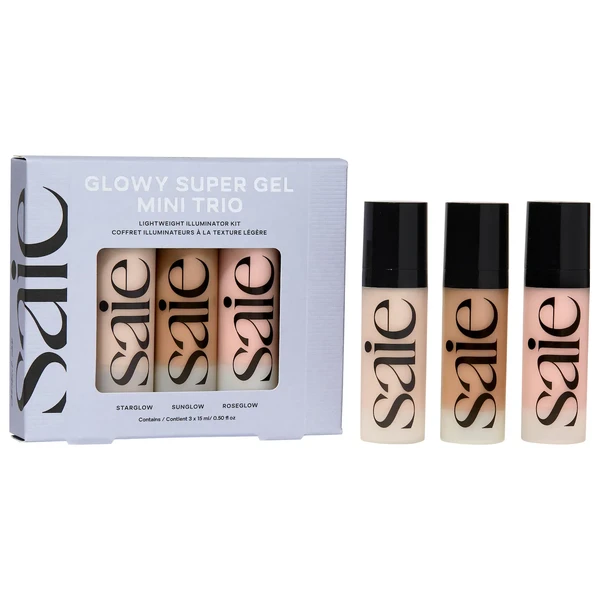 Набір міні-гелів для сяйва «Glowy Super Gel Mini Trio» від Saie