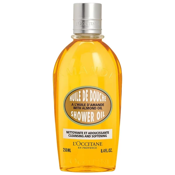 Увлажняющий гель для душа с миндальным маслом - L'Occitane Cleansing And Softening Refillable Shower Oil With Almond Oil 8.4 oz/ 250 mL